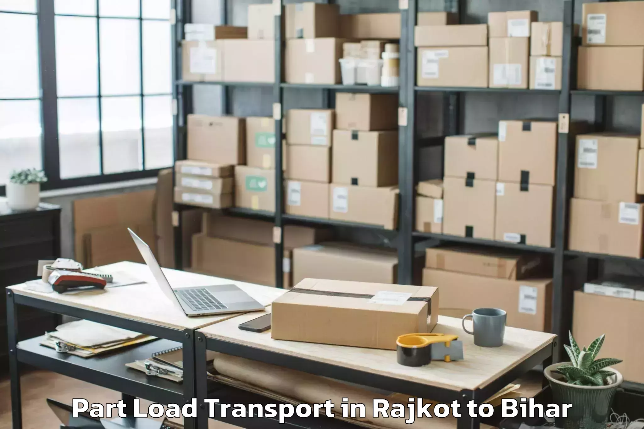 Easy Rajkot to Paraiya Part Load Transport Booking